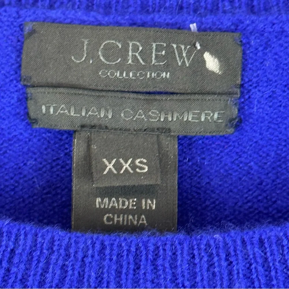 J.Crew Collection Italian Cashmere Sweater Crewneck Royal Blue Women’s XXS‎
